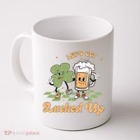 Let's Get Lucked Up St Patrick's Lucky Shamrock St Patrick's Day Beer Drinking Coffee Mug thumb 0