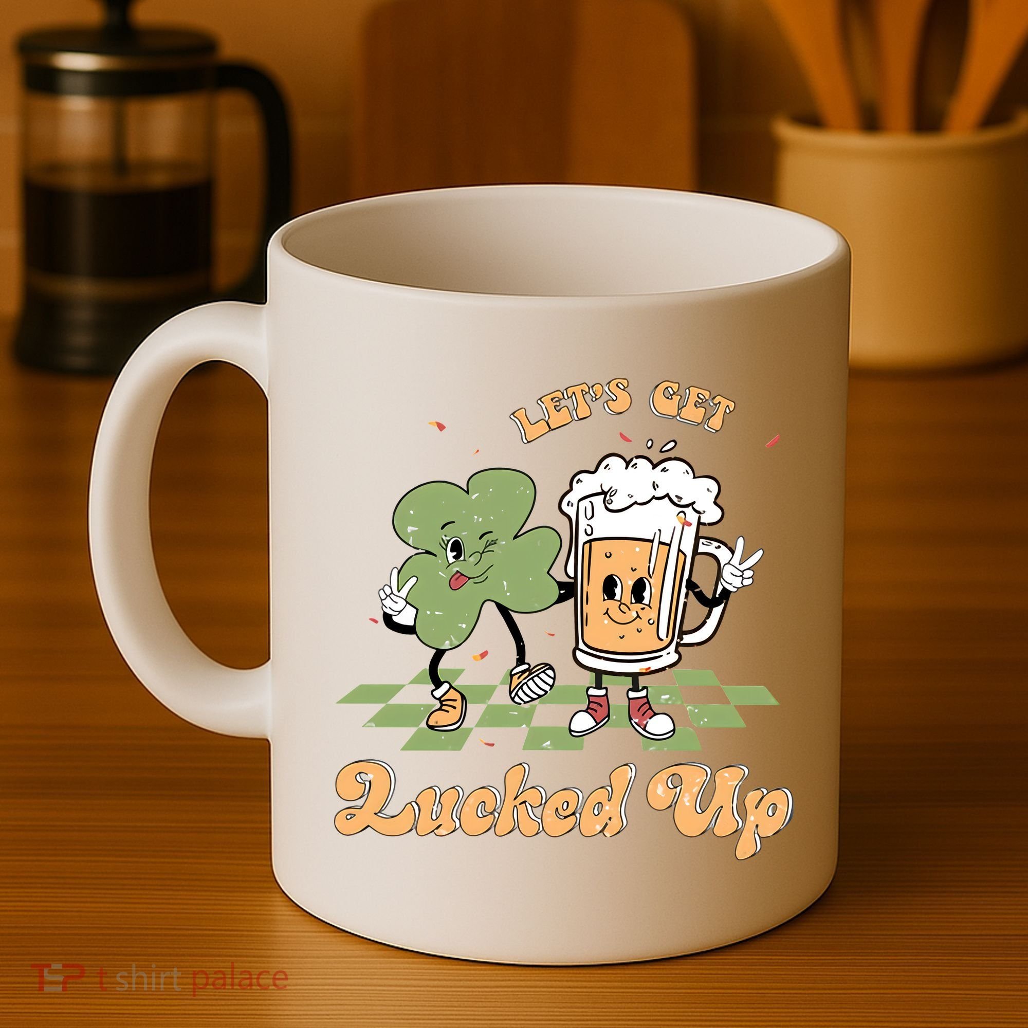 Let's Get Lucked Up St Patrick's Lucky Shamrock St Patrick's Day Beer Drinking Coffee Mug