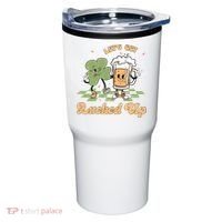 Let's Get Lucked Up St Patrick's Lucky Shamrock St Patrick's Day Beer Drinking Tumbler thumb 0