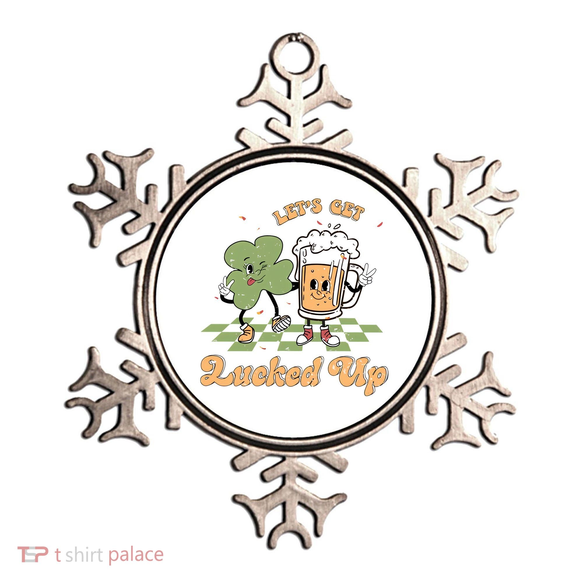 Let's Get Lucked Up St Patrick's Lucky Shamrock St Patrick's Day Beer Drinking Ornament