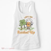 Let's Get Lucked Up St Patrick's Lucky Shamrock St Patrick's Day Beer Drinking Women's Tank Top thumb 0