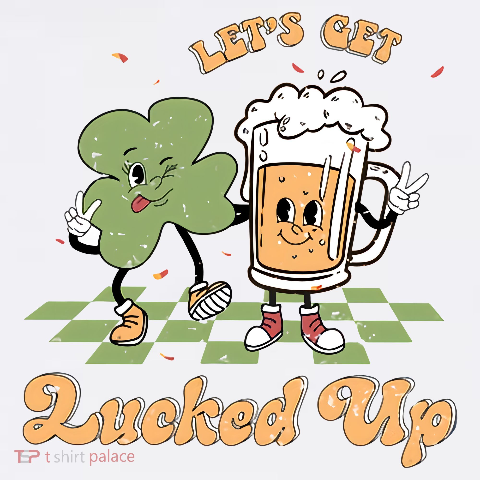 Let's Get Lucked Up St Patrick's Lucky Shamrock St Patrick's Day Beer Drinking Women's Tank Top