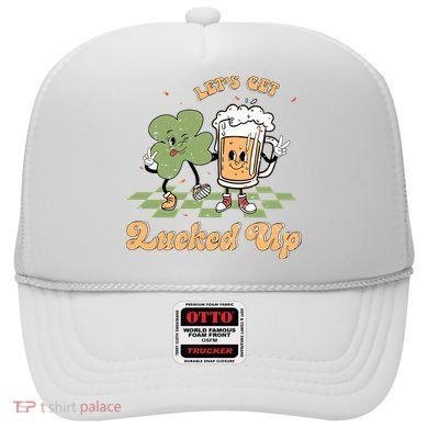 Let's Get Lucked Up St Patrick's Lucky Shamrock St Patrick's Day Beer Drinking Hat