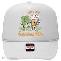 Let's Get Lucked Up St Patrick's Lucky Shamrock St Patrick's Day Beer Drinking Hat thumb 0