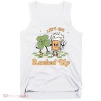 Let's Get Lucked Up St Patrick's Lucky Shamrock St Patrick's Day Beer Drinking Tank Top thumb 0