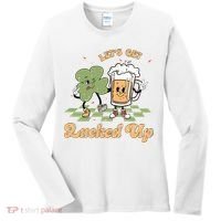 Let's Get Lucked Up St Patrick's Lucky Shamrock St Patrick's Day Beer Drinking Women's Long Sleeve Shirt thumb 0