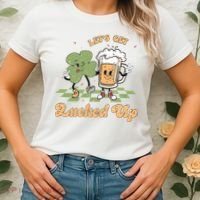 Let's Get Lucked Up St Patrick's Lucky Shamrock St Patrick's Day Beer Drinking Women's T-Shirt thumb 2