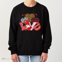 Love Gnome Leopard Checkered Pattern Women's Sweatshirt thumb 0