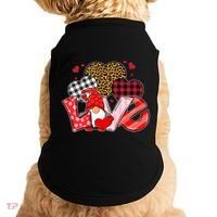 Love Gnome Leopard Checkered Pattern Doggie Tank thumb 0