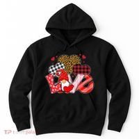 Love Gnome Leopard Checkered Pattern Hoodie thumb 0
