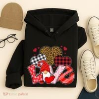 Love Gnome Leopard Checkered Pattern Hoodie thumb 4