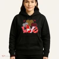 Love Gnome Leopard Checkered Pattern Hoodie thumb 5
