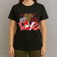 Love Gnome Leopard Checkered Pattern T-Shirt thumb 4
