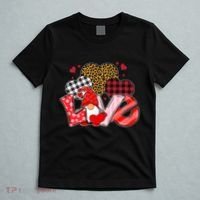 Love Gnome Leopard Checkered Pattern T-Shirt thumb 5