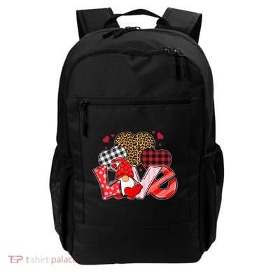 Love Gnome Leopard Checkered Pattern Backpack