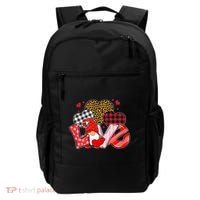 Love Gnome Leopard Checkered Pattern Backpack thumb 0