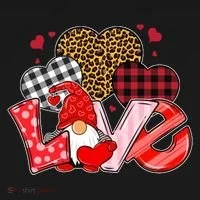 Love Gnome Leopard Checkered Pattern Polo thumb 3