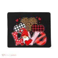 Love Gnome Leopard Checkered Pattern Mousepad thumb 0
