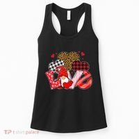 Love Gnome Leopard Checkered Pattern Women's Tank Top thumb 0