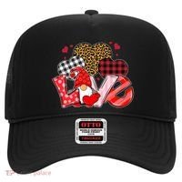 Love Gnome Leopard Checkered Pattern Hat thumb 0