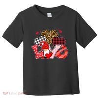 Love Gnome Leopard Checkered Pattern Toddler T-Shirt thumb 0