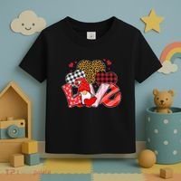 Love Gnome Leopard Checkered Pattern Toddler T-Shirt thumb 3