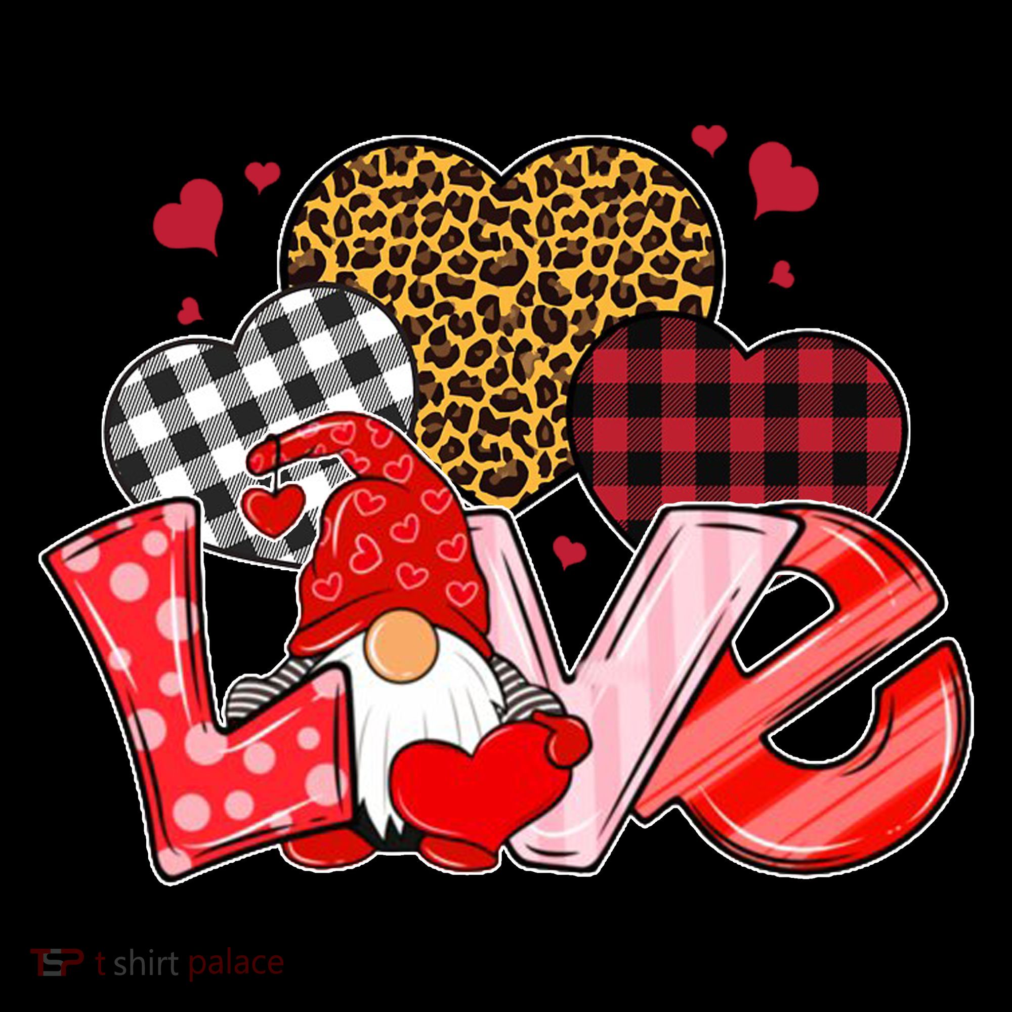 Love Gnome Leopard Checkered Pattern Visor
