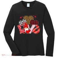 Love Gnome Leopard Checkered Pattern Women's Long Sleeve Shirt thumb 0