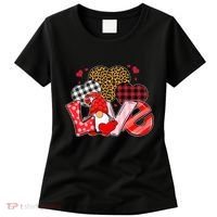 Love Gnome Leopard Checkered Pattern Women's T-Shirt thumb 0