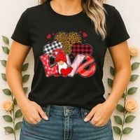 Love Gnome Leopard Checkered Pattern Women's T-Shirt thumb 2