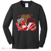 Love Gnome Leopard Checkered Pattern Kids Long Sleeve Shirt thumb 0