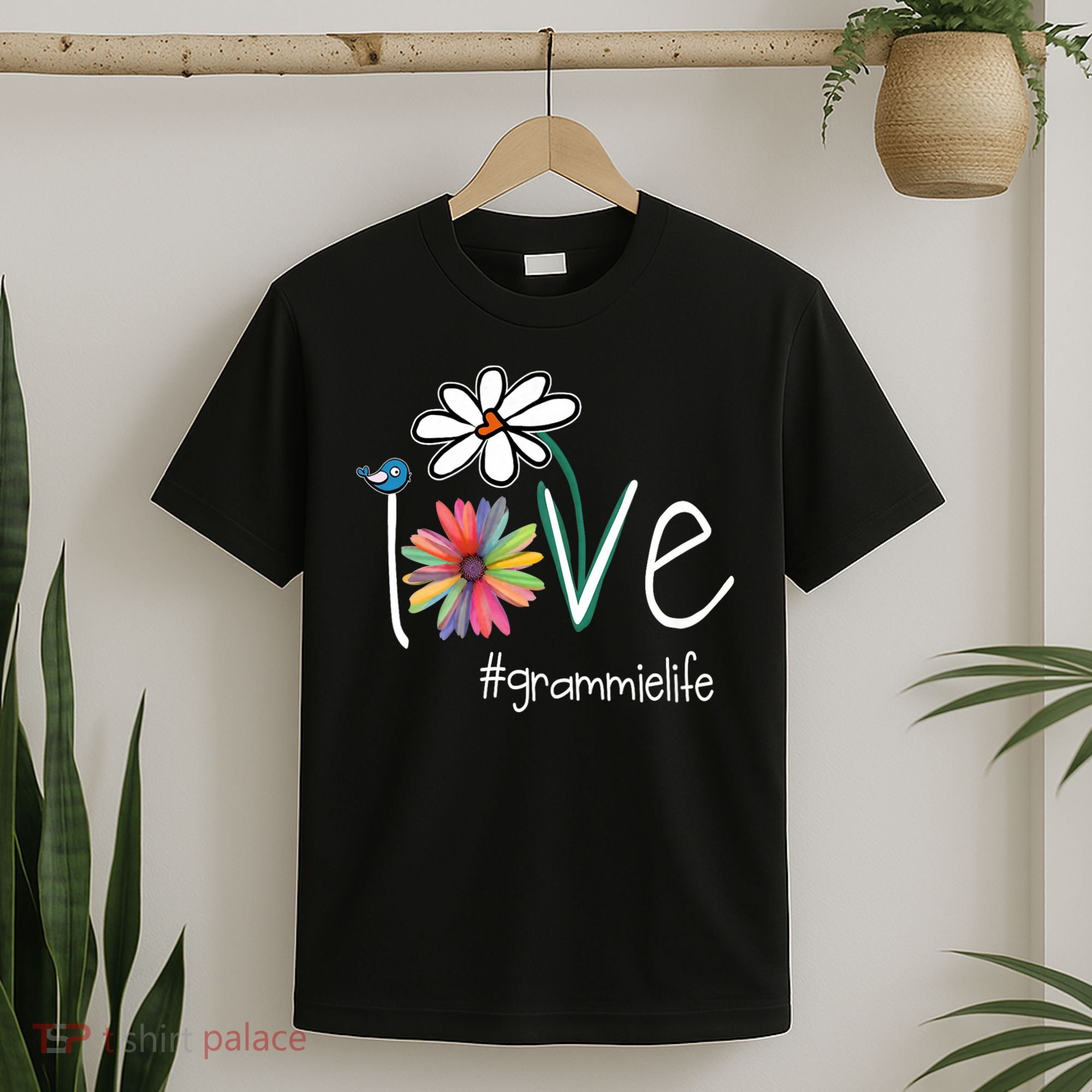 Love Grammie Life Art Flower Color T-Shirt