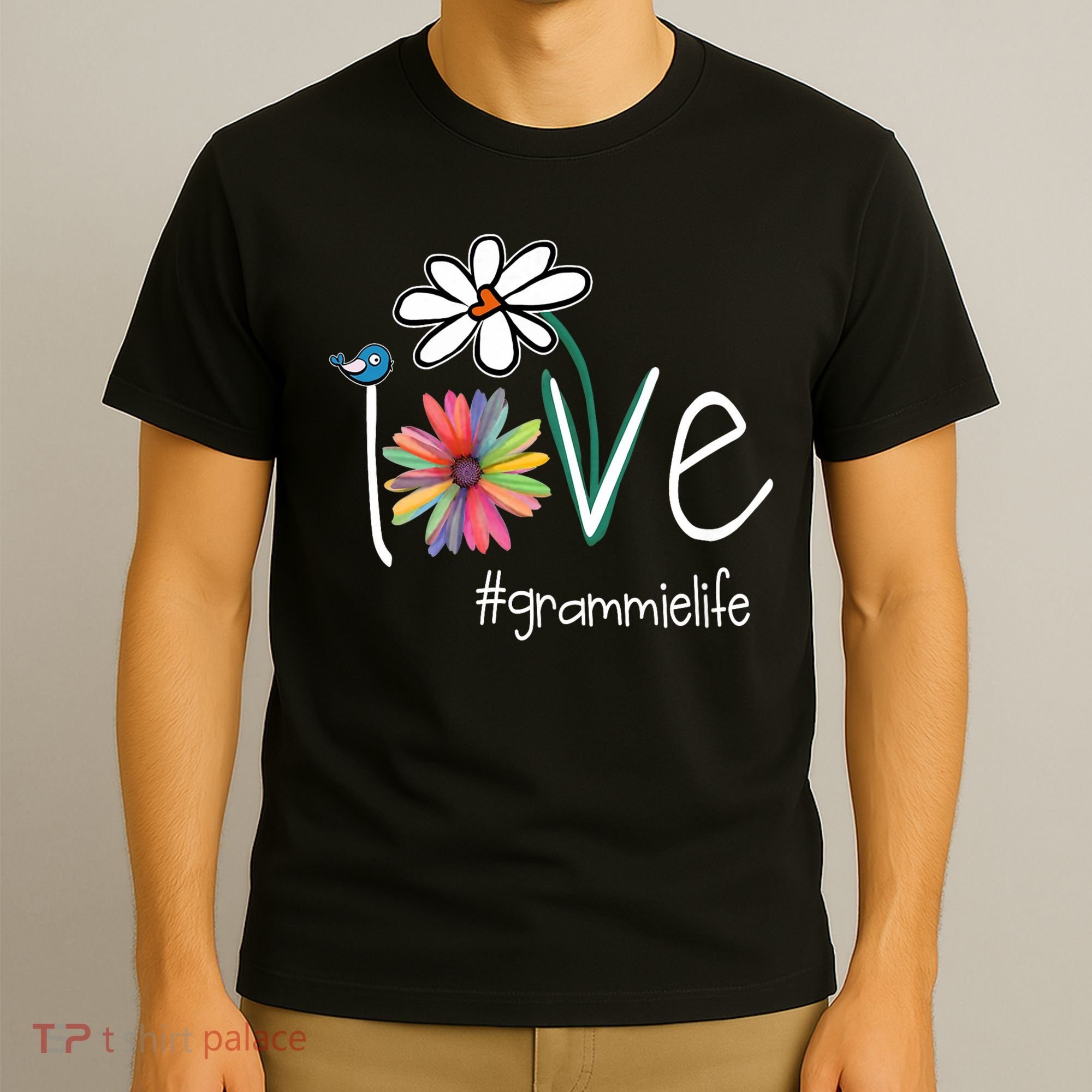 Love Grammie Life Art Flower Color T-Shirt