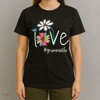 Love Grammie Life Art Flower Color T-Shirt thumb 4
