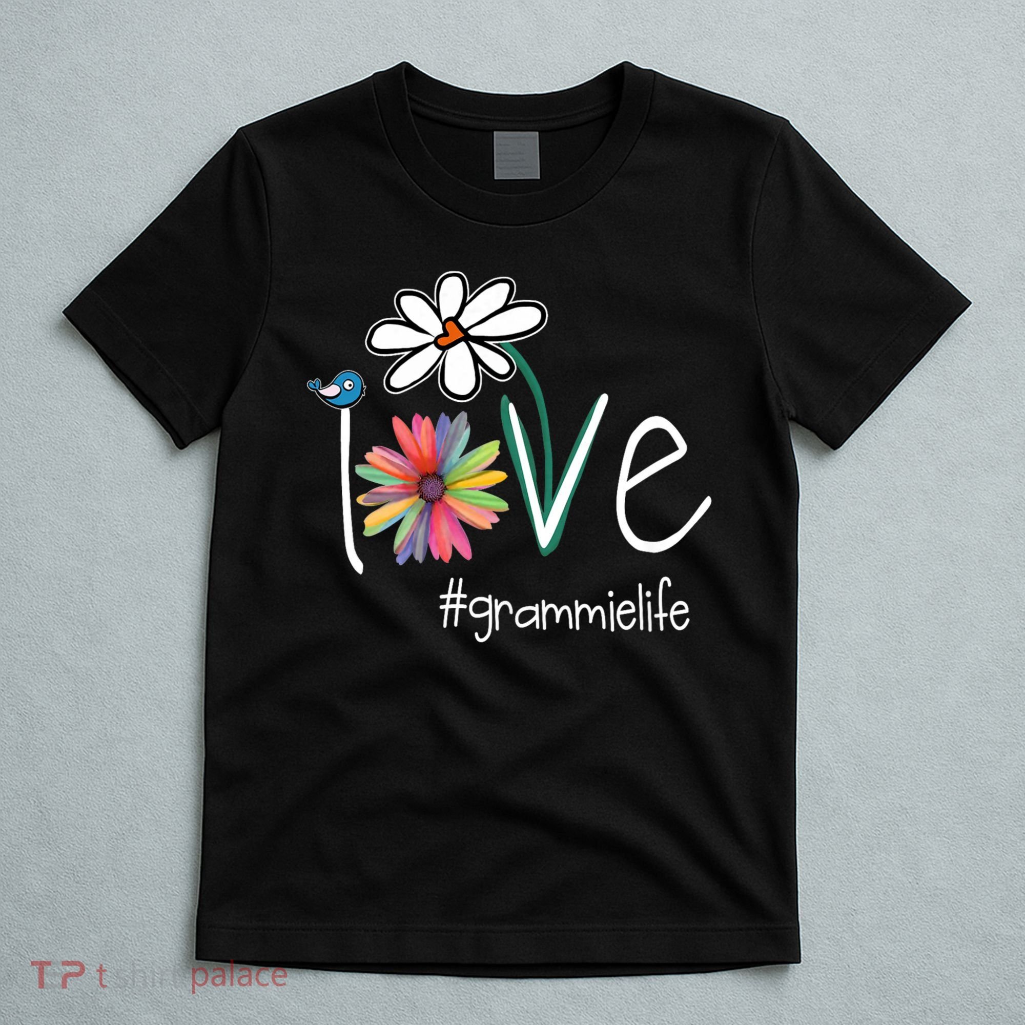 Love Grammie Life Art Flower Color T-Shirt