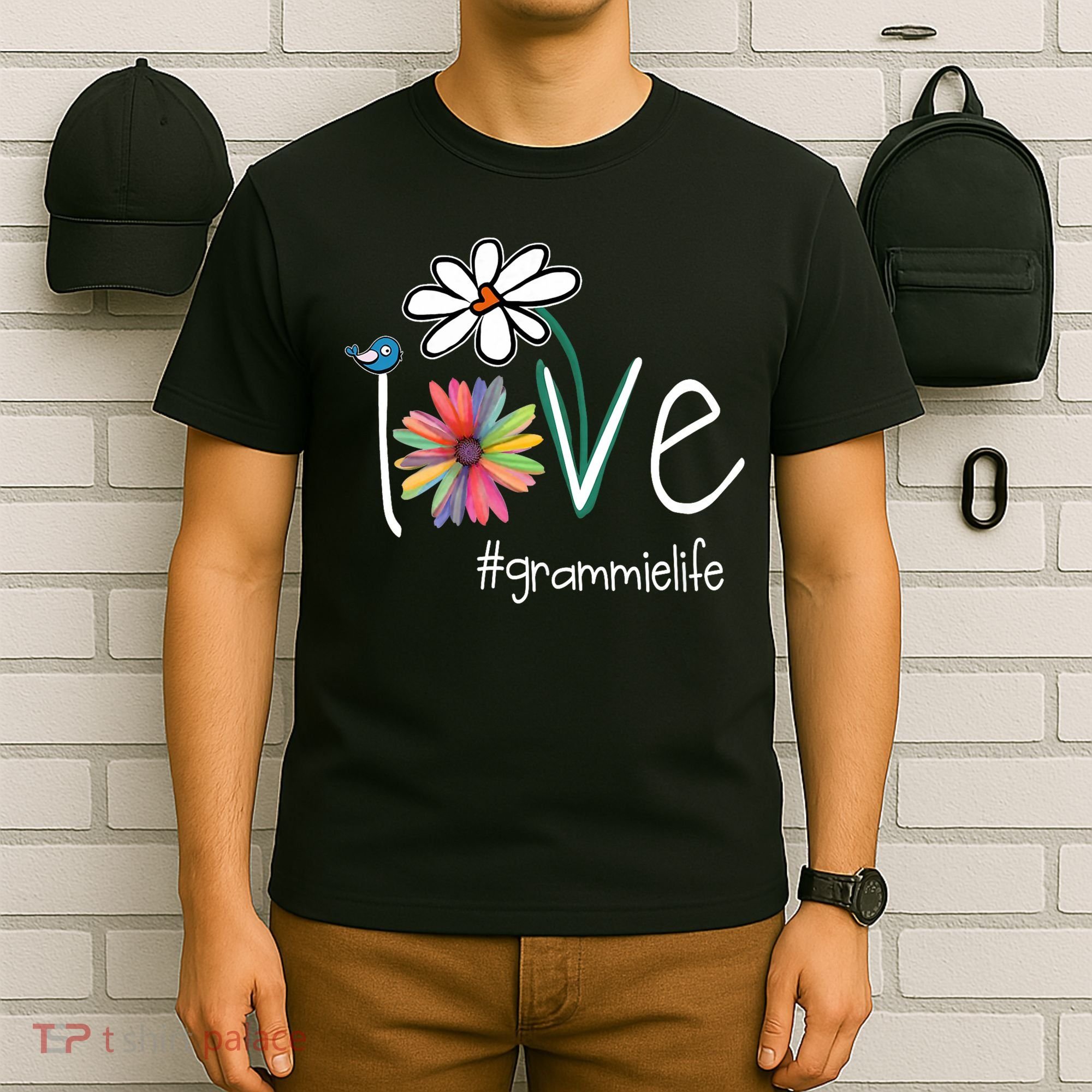 Love Grammie Life Art Flower Color T-Shirt