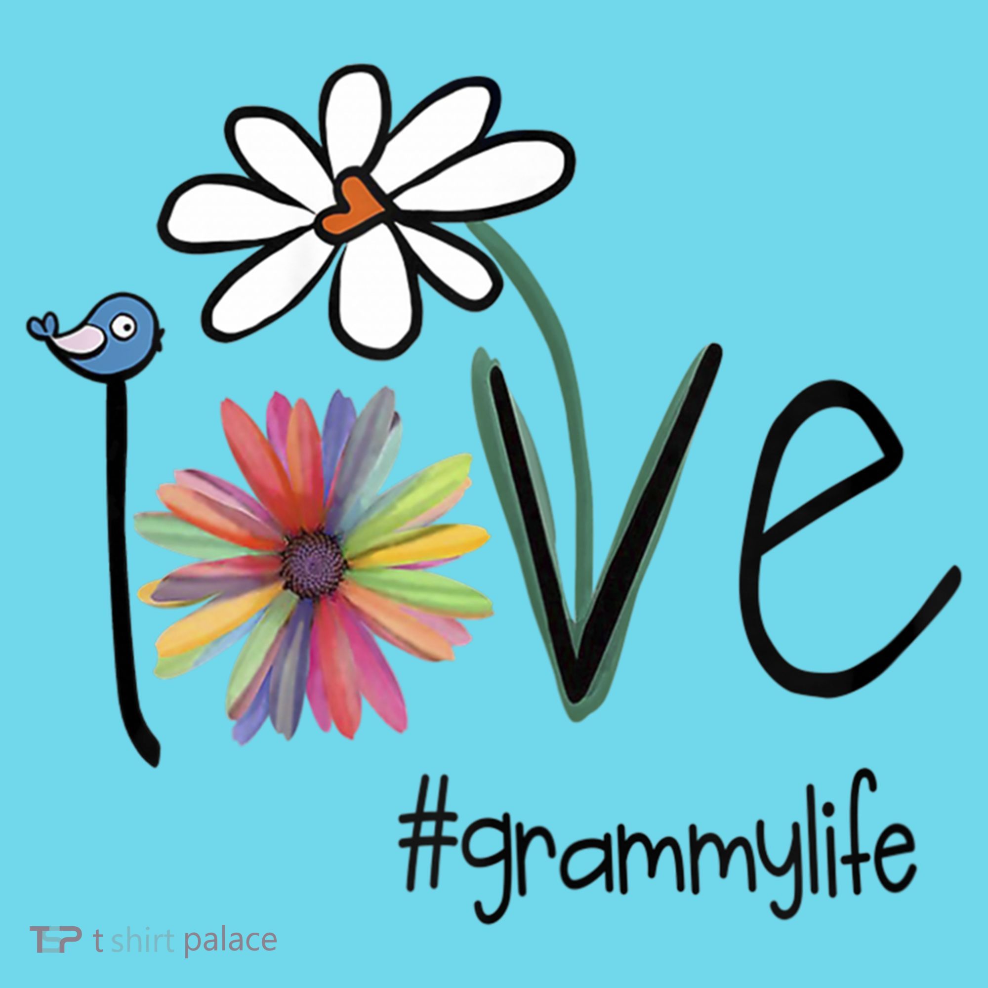 Love Grammy Life Art Flower Great Gift Long Sleeve Shirt