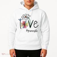 Love Grammy Life Art Flower Great Gift Hoodie thumb 2