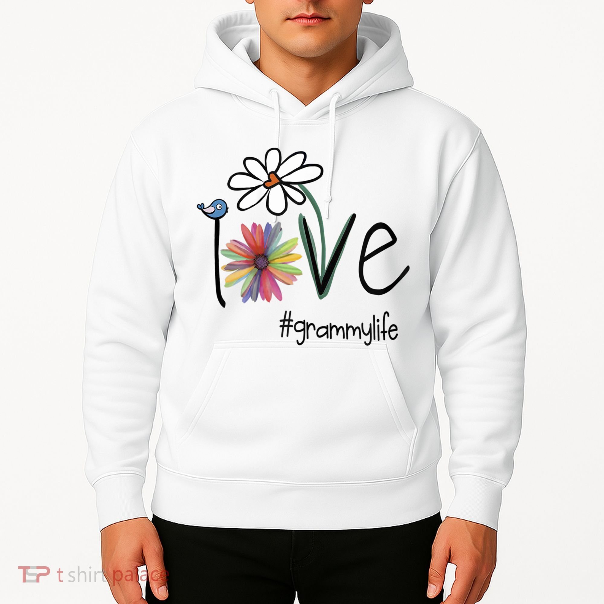 Love Grammy Life Art Flower Great Gift Hoodie