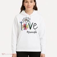 Love Grammy Life Art Flower Great Gift Hoodie thumb 5