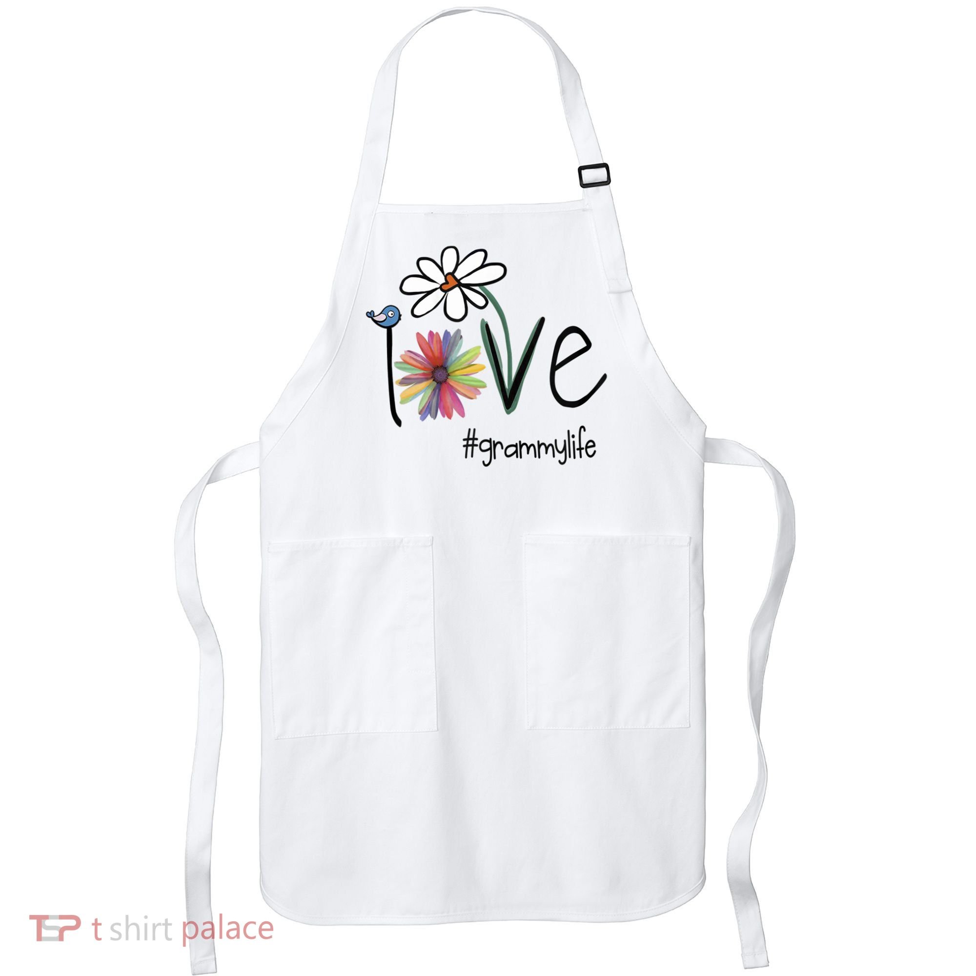 Love Grammy Life Art Flower Great Gift Apron