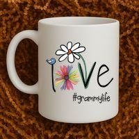 Love Grammy Life Art Flower Great Gift Coffee Mug thumb 2
