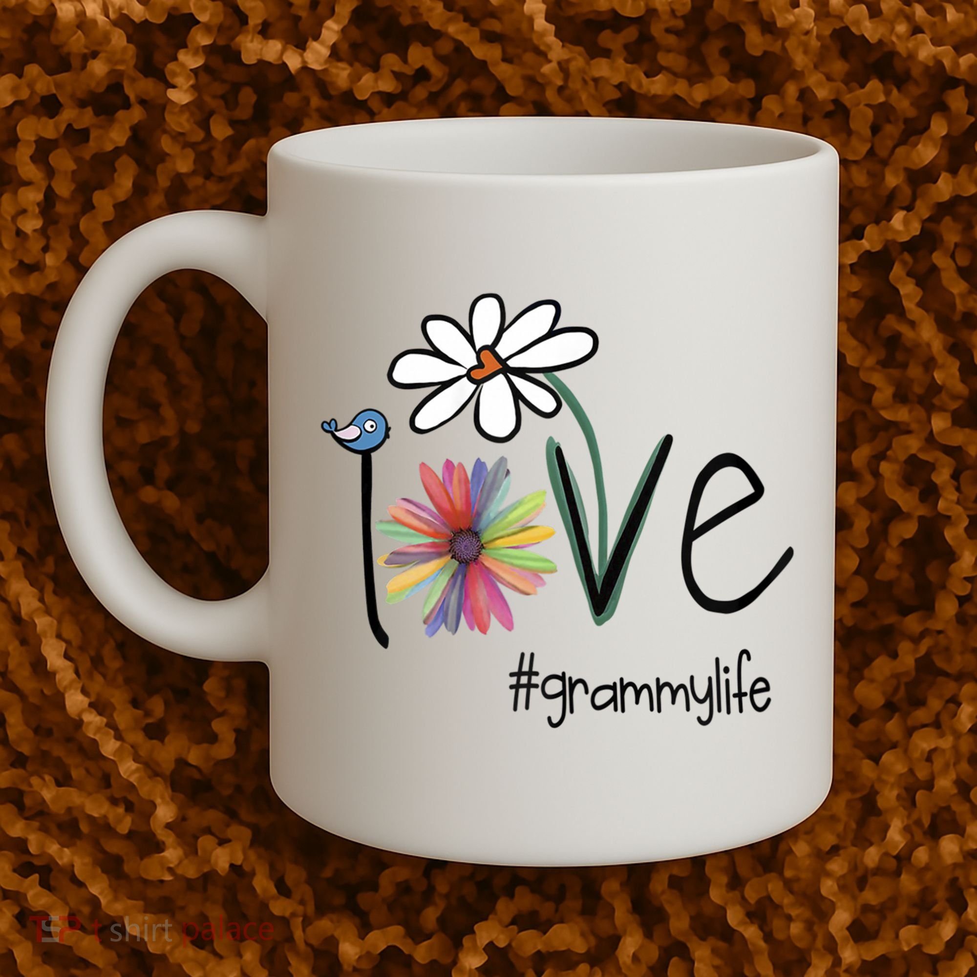 Love Grammy Life Art Flower Great Gift Coffee Mug
