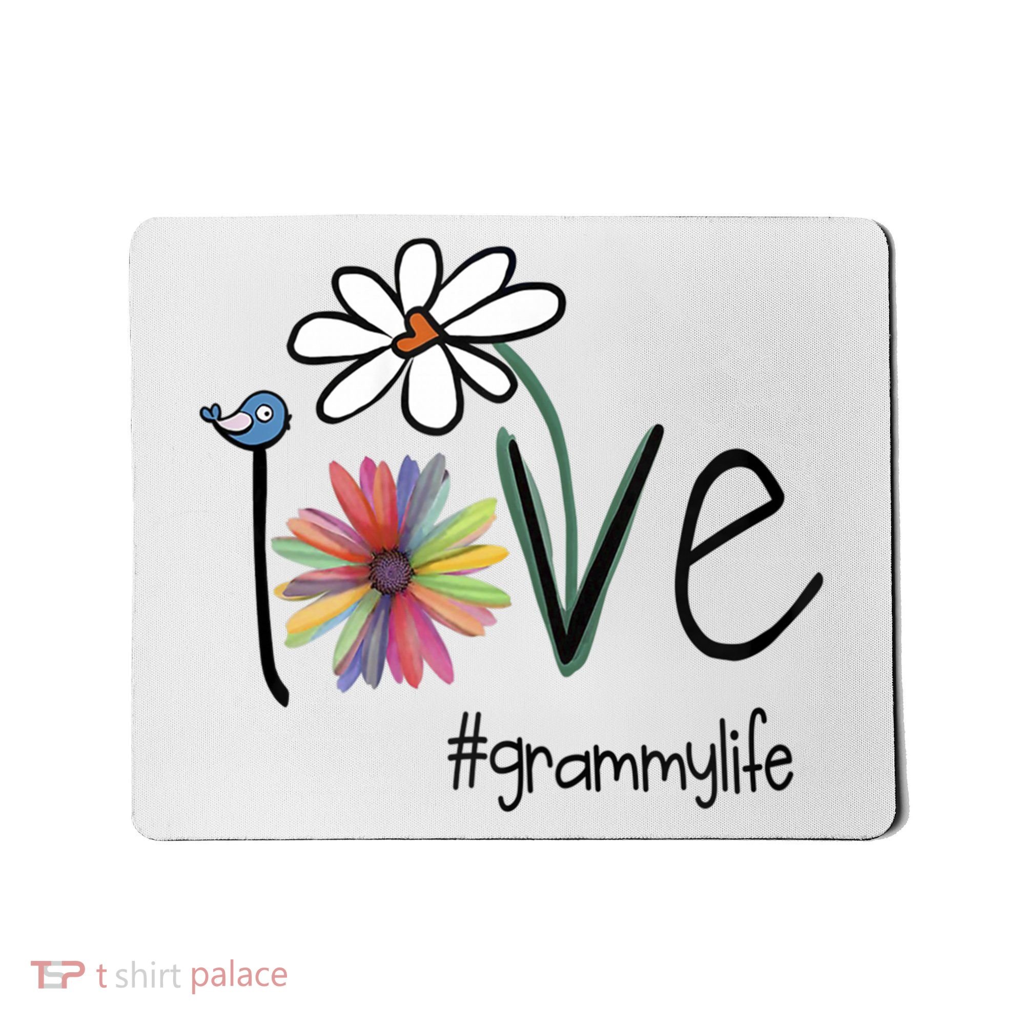 Love Grammy Life Art Flower Great Gift Mousepad