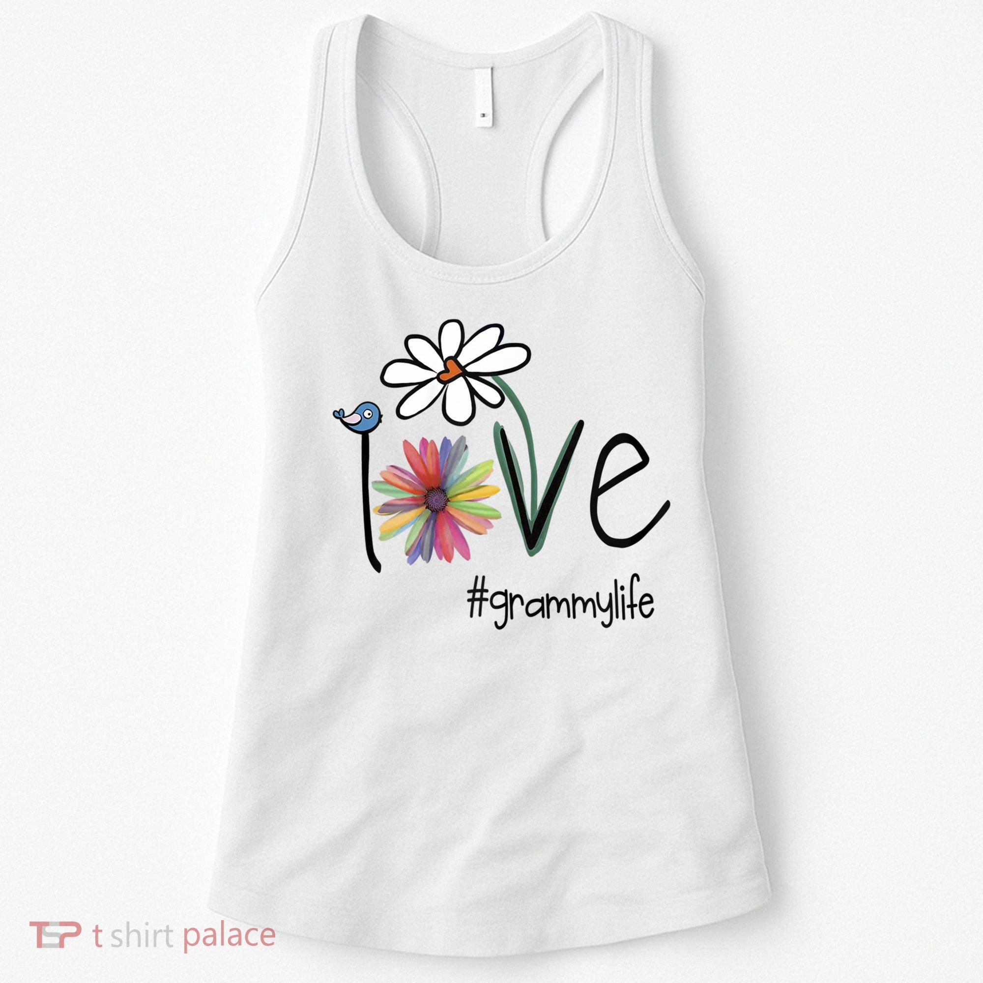 Love Grammy Life Art Flower Great Gift Women's Tank Top