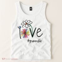 Love Grammy Life Art Flower Great Gift Tank Top thumb 2