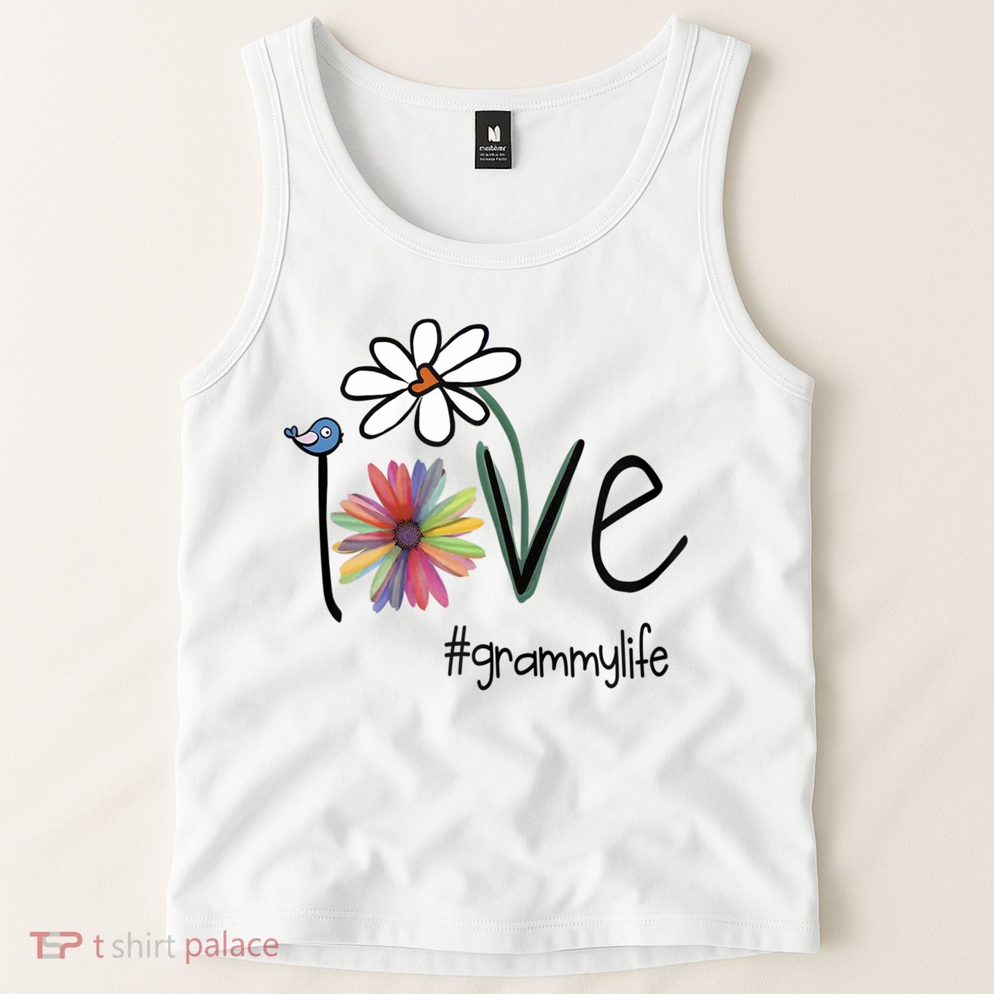 Love Grammy Life Art Flower Great Gift Tank Top