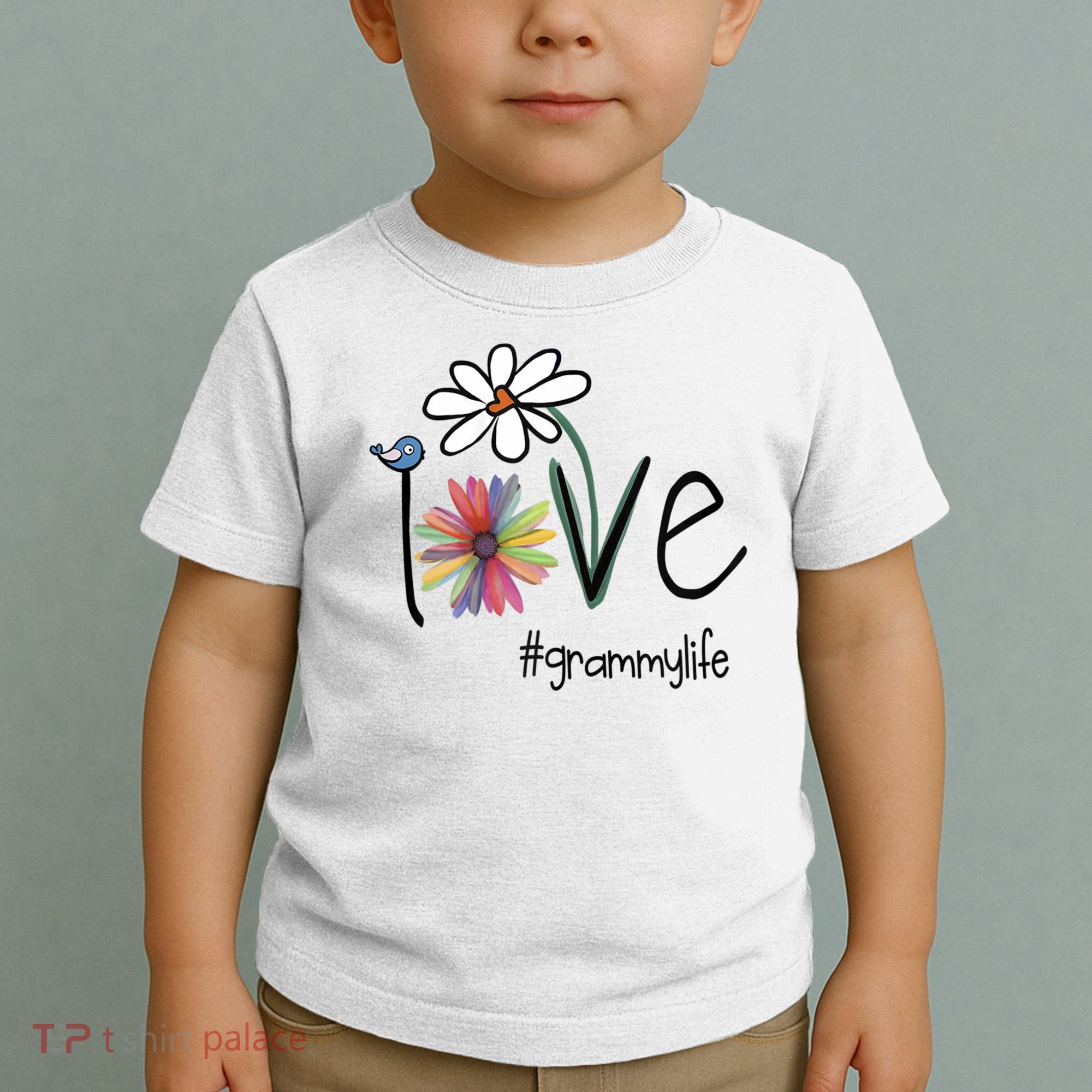 Love Grammy Life Art Flower Great Gift Toddler T-Shirt