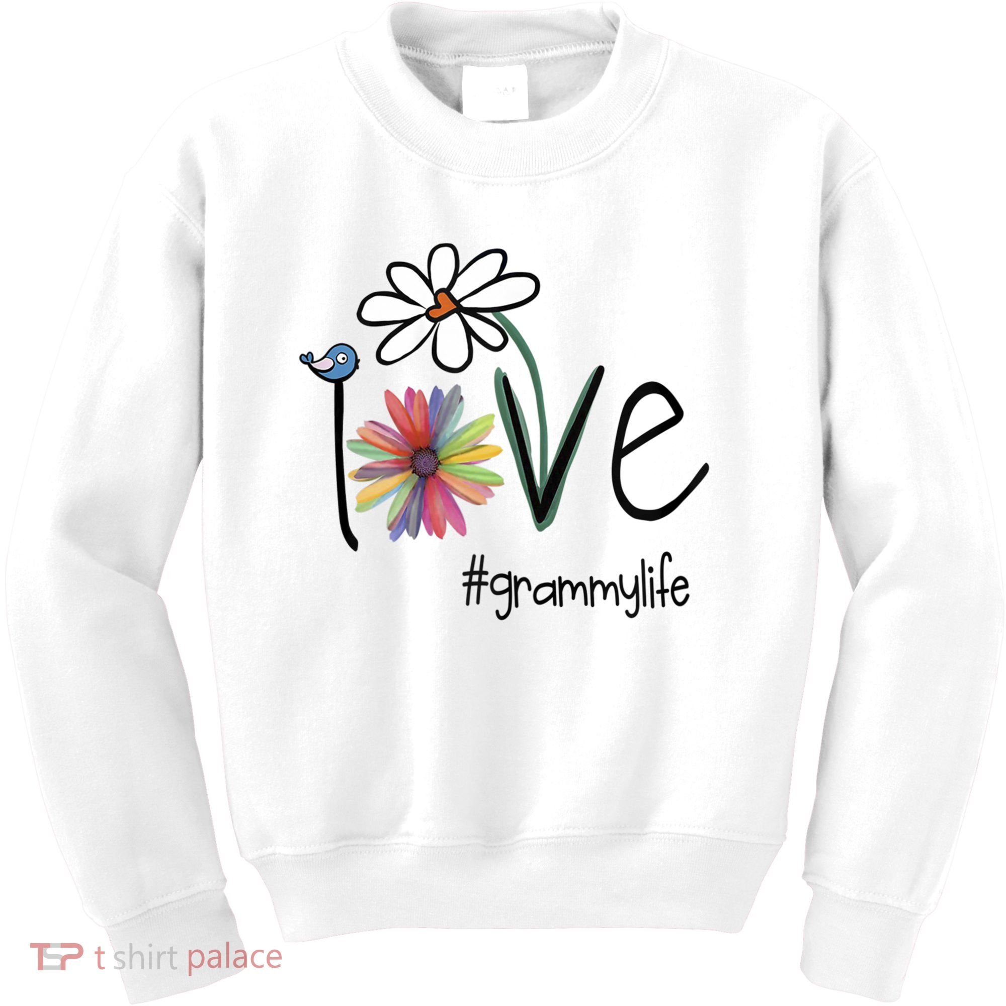 Love Grammy Life Art Flower Great Gift Kids Sweatshirt