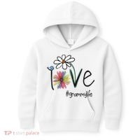 Love Grammy Life Art Flower Great Gift Kids Hoodie thumb 0
